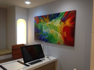 Affordable Custom Made Hand-painted Vibrant Bold Contemporary Panels Eclectic Abstract Landscape Oil Painting In Malaysia Office/ Home @ ArtisanMalaysia.com
