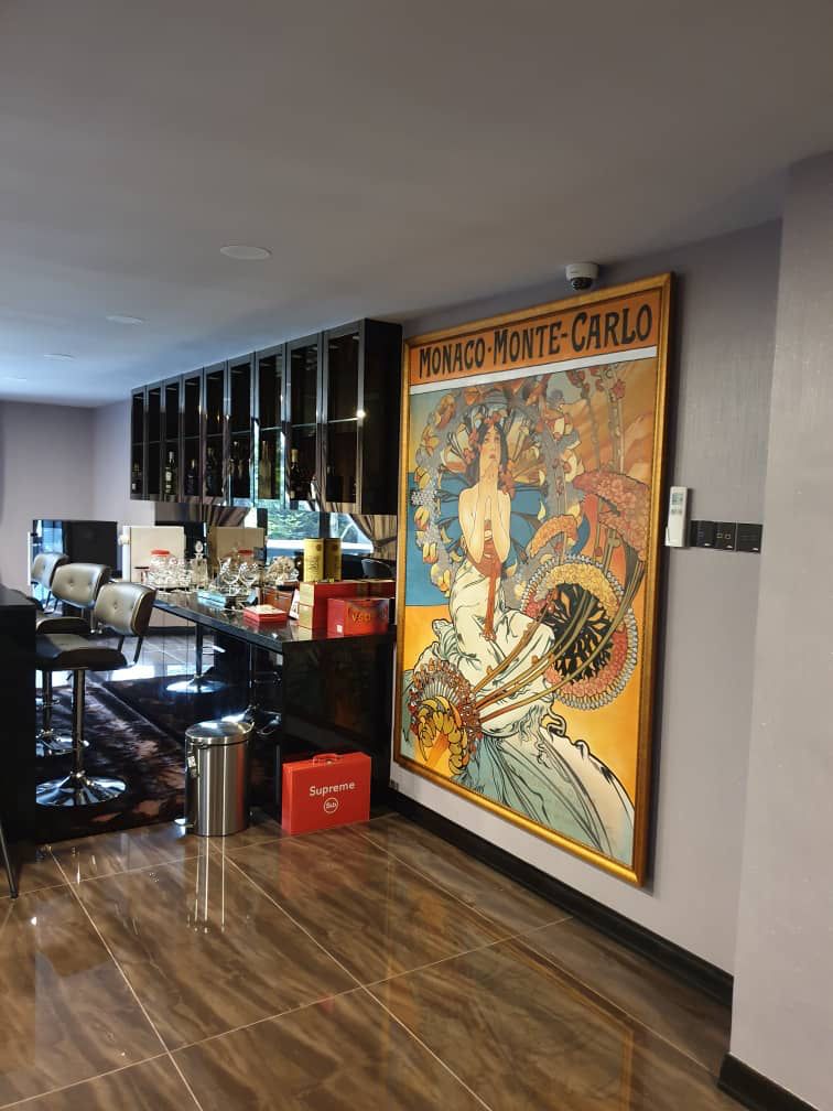 Affordable Custom Made Hand-painted Monaco' by Alphonse Mucha Oil Painting In Malaysia Office/ Home @ ArtisanMalaysia.com