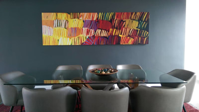 Affordable Custom Made Hand-painted Vibrant Bold Contemporary Panels Eclectic Abstract Landscape Oil Painting In Malaysia Office/ Home @ ArtisanMalaysia.com