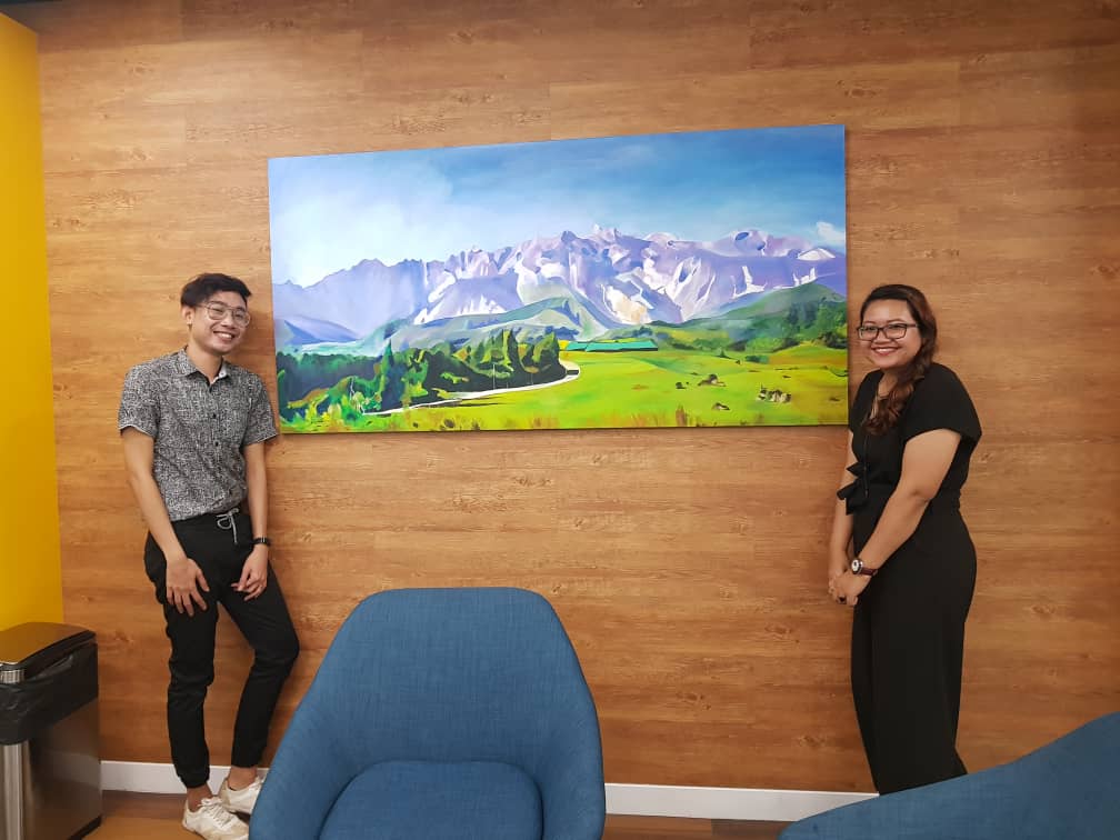 Affordable Scenery Mountain Oil Painting Made On Canvas In Malaysia Office/ Home @ ArtisanMalaysia.com