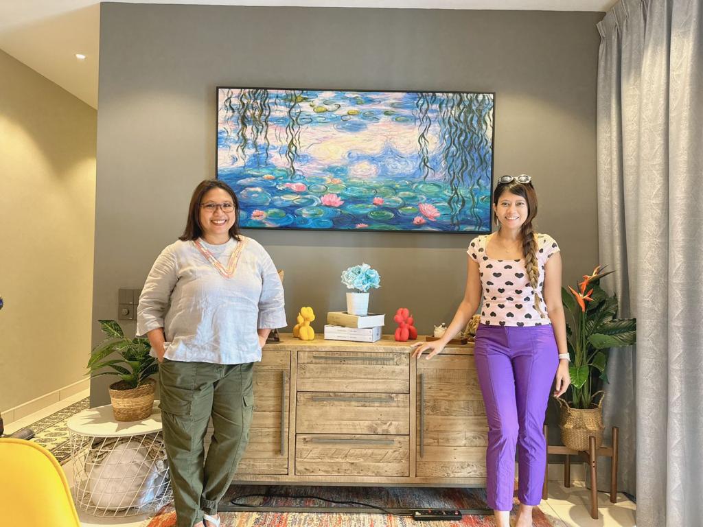 Affordable Custom Made Hand-painted Captivating Timeless Mid-Century Modern Water Lilies/ Lotus By Monet Oil Painting In Malaysia Office/ Home @ ArtisanMalaysia.com