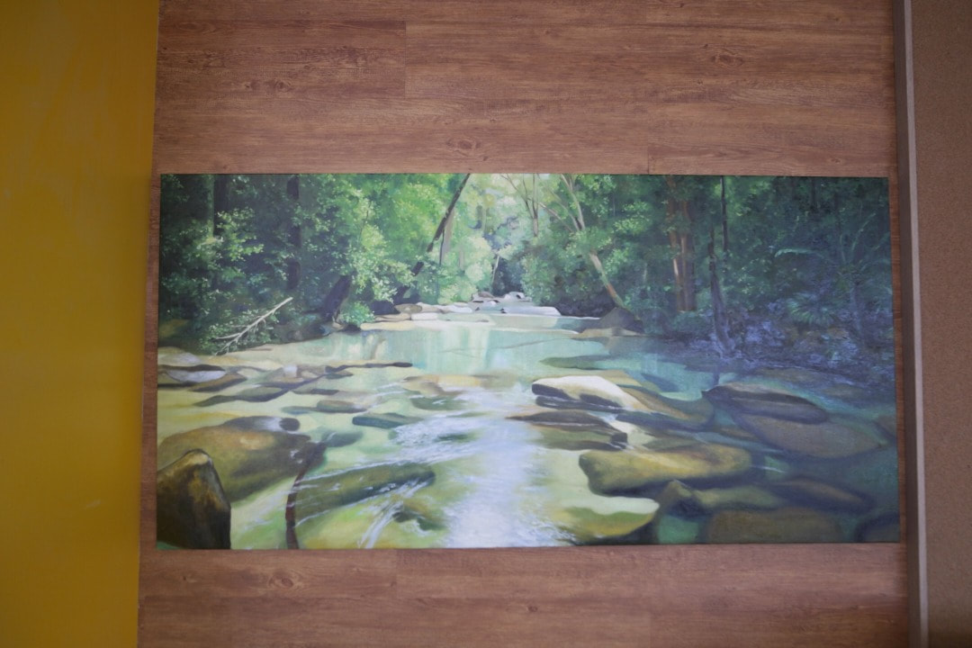 Affordable Scenery Waterfall Oil Painting Made On Canvas In Malaysia