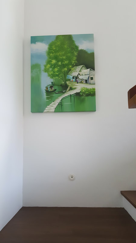 Affordable Custom Made  Landscape Green Vietnamese Scenery Oil Painting On Canvas  In Malaysia Office/ Home @ ArtisanMalaysia.com