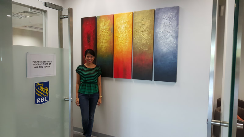 Affordable Custom Made Contemporary Panels Abstract Oil Painting On Canvas In Malaysia Office/ Home @ ArtisanMalaysia.com