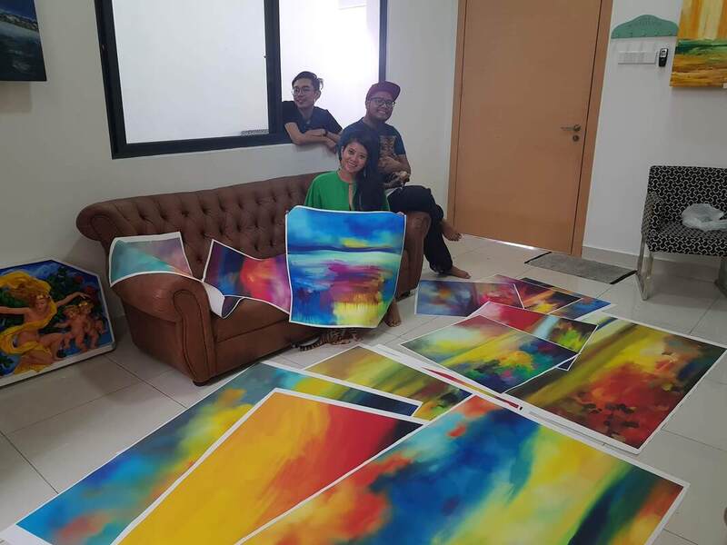 Affordable Custom Made Colourful Abstract Digital Printing On Canvas  In Malaysia
