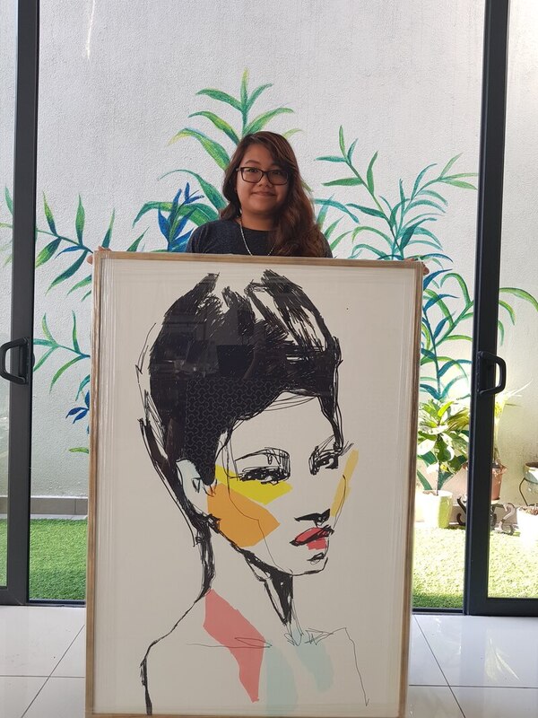 Affordable Custom Made Audrey Hepburn Digital Printing On Canvas  In Malaysia