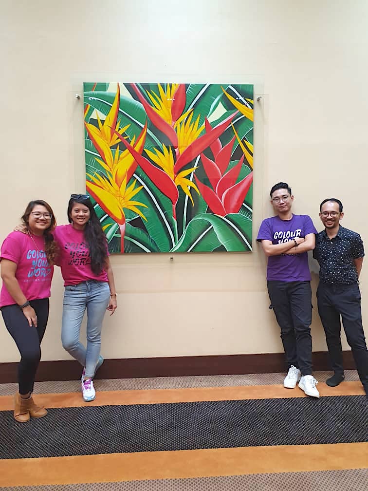 Affordable Custom Made Modern Flower Tropical Oil Painting On Canvas In Malaysia Office/ Home @ ArtisanMalaysia.com