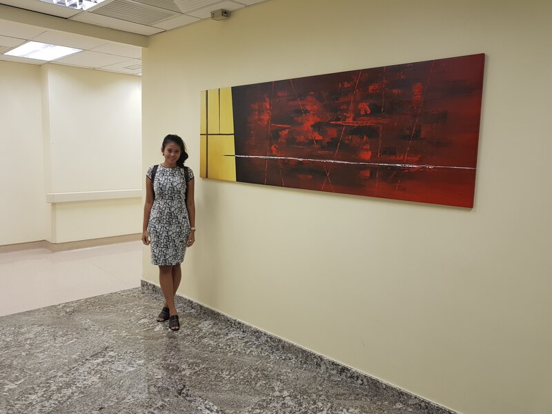Affordable Custom Made Bold Red Abstract Landscape Oil Painting On Canvas  In Malaysia Office/ Home @ ArtisanMalaysia.com