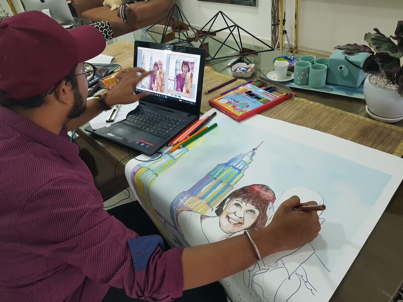 Affordable Custom Made Hand-painted Portrait Pastel Sketch In Malaysia Office/ Home @ ArtisanMalaysia.com