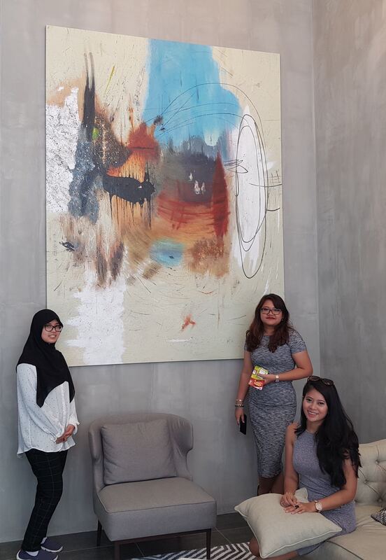 Affordable Custom Made Hand-painted Mid-Century Modern Minimalist Contemporary Abstract Oil Painting In Malaysia Office/ Home @ ArtisanMalaysia.com