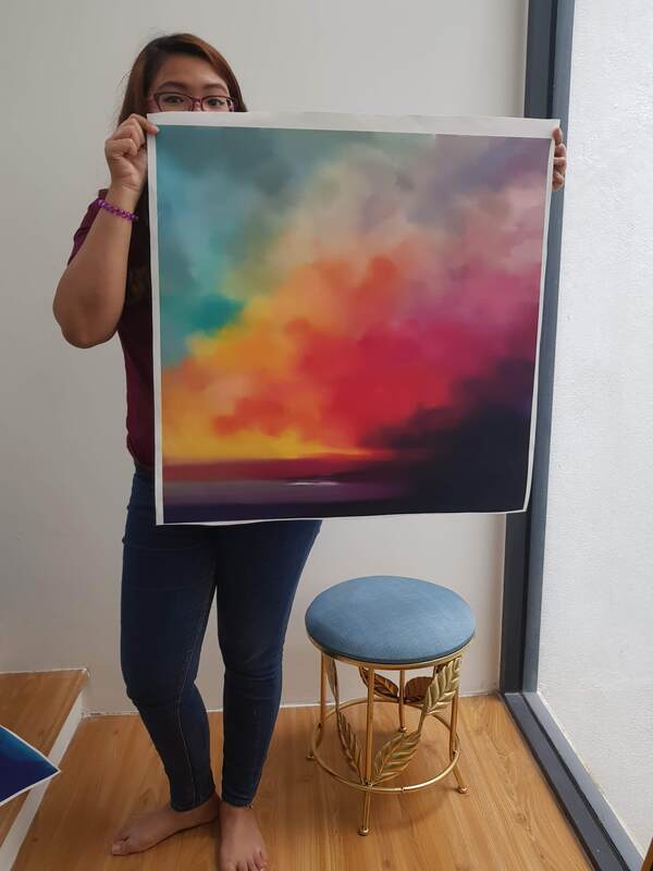 Affordable Custom Made Colourful Abstract Digital Printing On Canvas In Malaysia