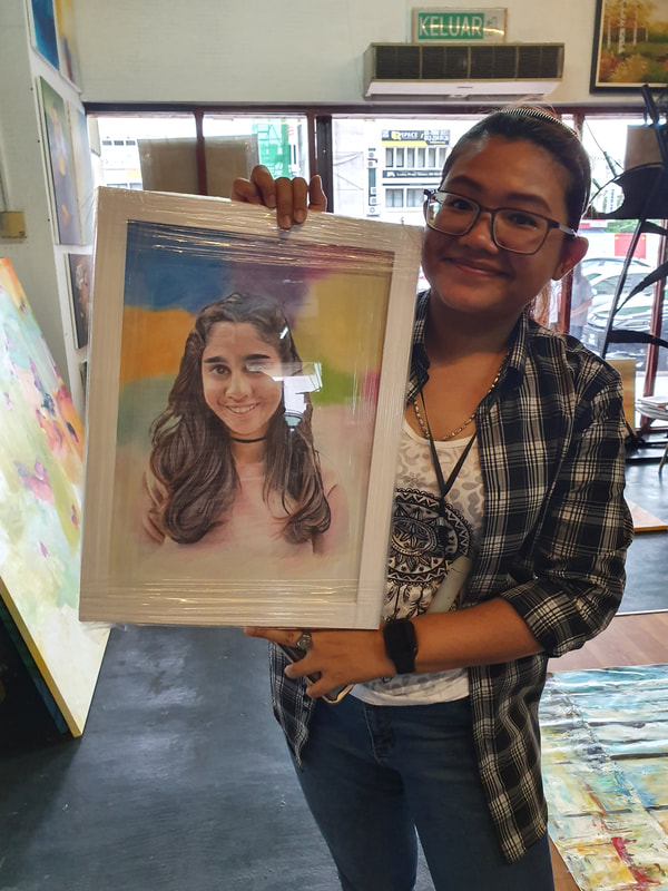 Affordable Custom Made  Portrait Pastel Sketch On Paper  In Malaysia