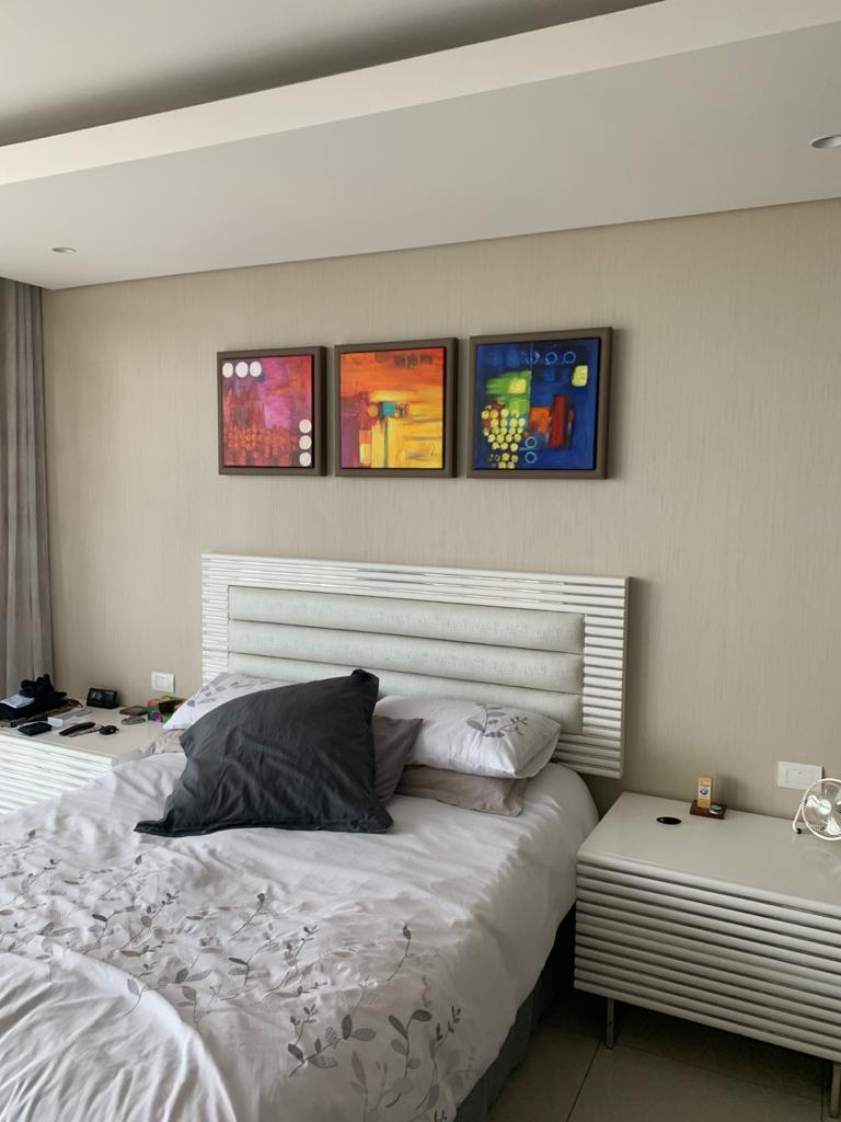 Affordable Custom Made  3 Panels Abstract Oil Painting On Canvas In Malaysia