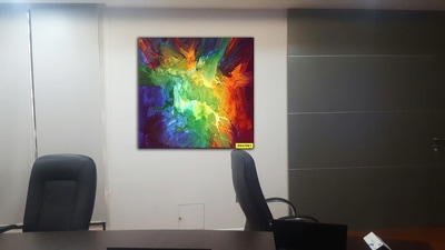 Affordable Custom Made Hand-painted Modern Colourful Abstract Oil Painting In Malaysia Office/ Home