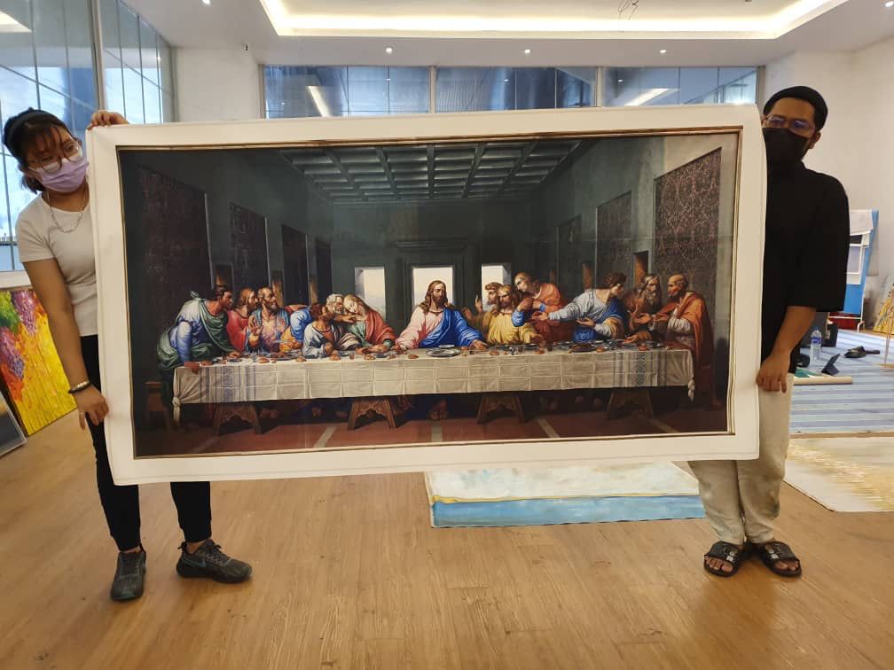Affordable Custom Made Hand-painted The Last Supper by Leonardo da Vinci Oil Painting In Malaysia Office/ Home @ ArtisanMalaysia.com