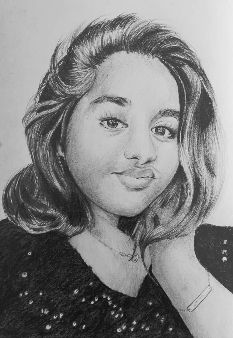 Affordable Custom Made Portrait Black And White Pencil Sketch Draw On Paper In Malaysia