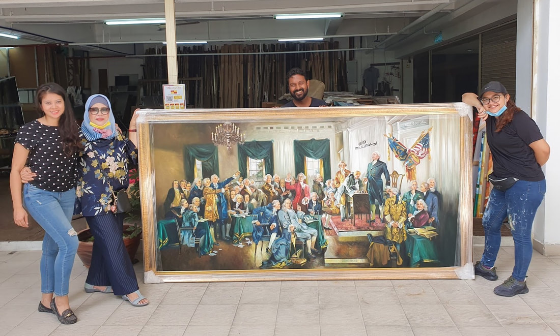 Affordable Custom Made Hand-painted The Signing of The United States Declaration of Independence PIERRE-AUGUSTE RENOIR Art Oil Painting In Malaysia Office/ Home @ ArtisanMalaysia.com