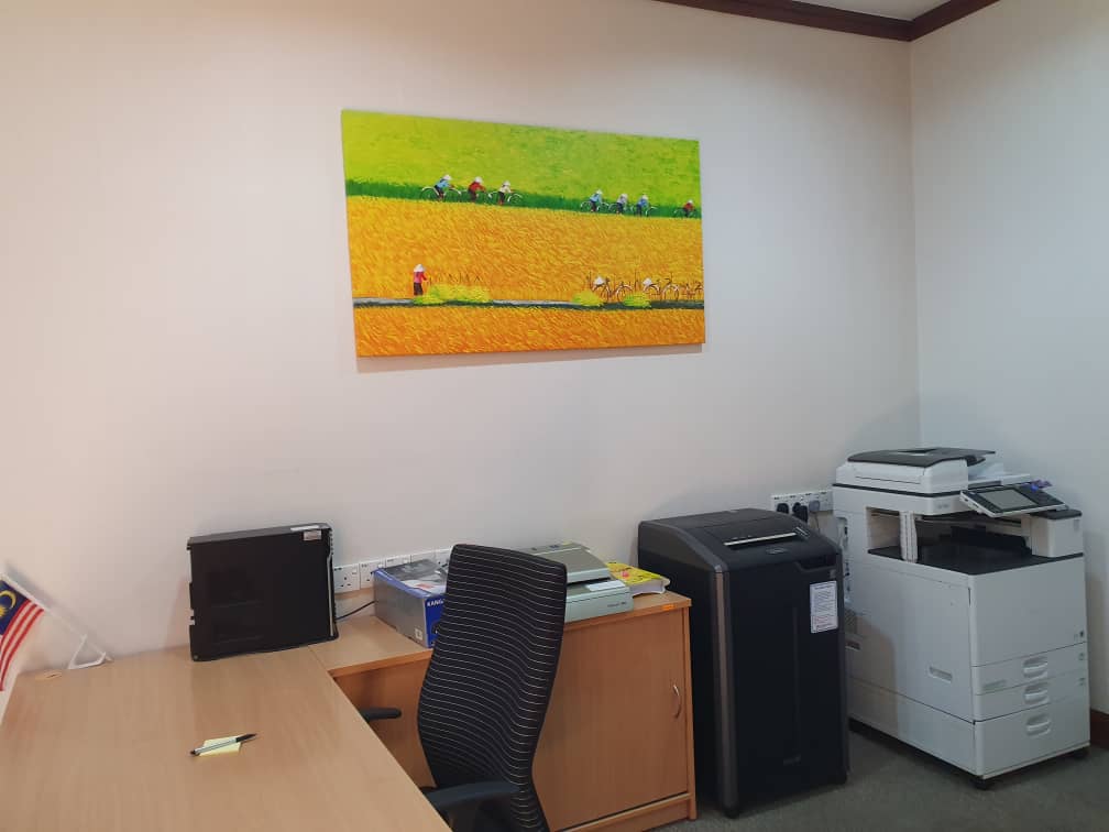 Affordable Custom Made  Paddy Field Scenery Oil Painting On Canvas  In Malaysia Office/ Home @ ArtisanMalaysia.com