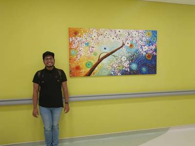 Affordable Custom Made Vibrant Colourful Textured Flower Oil Painting On Canvas  In Malaysia Office/ Home @ ArtisanMalaysia.com