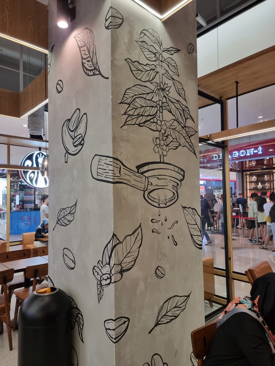 Affordable Mural Art Coffee Cup And Doughnut in J.CO Doughnut In Putrajaya