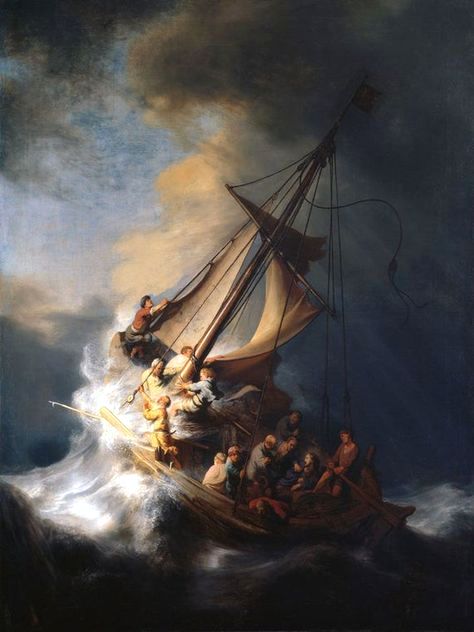 Affordable Custom Made Hand-painted The Storm On The Sea Of Galilee by Rembrandt Van Rijn Oil Painting In Malaysia Office/ Home @ ArtisanMalaysia.com