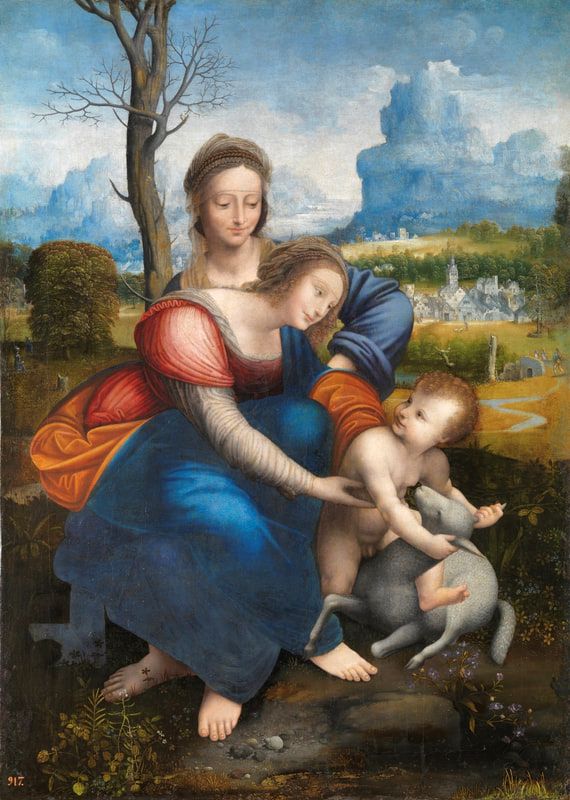 Affordable Custom Made Hand-painted The Virgin and Child with St. Anne by Leonardo Da Vinci Oil Painting In Malaysia Office/ Home @ ArtisanMalaysia.com