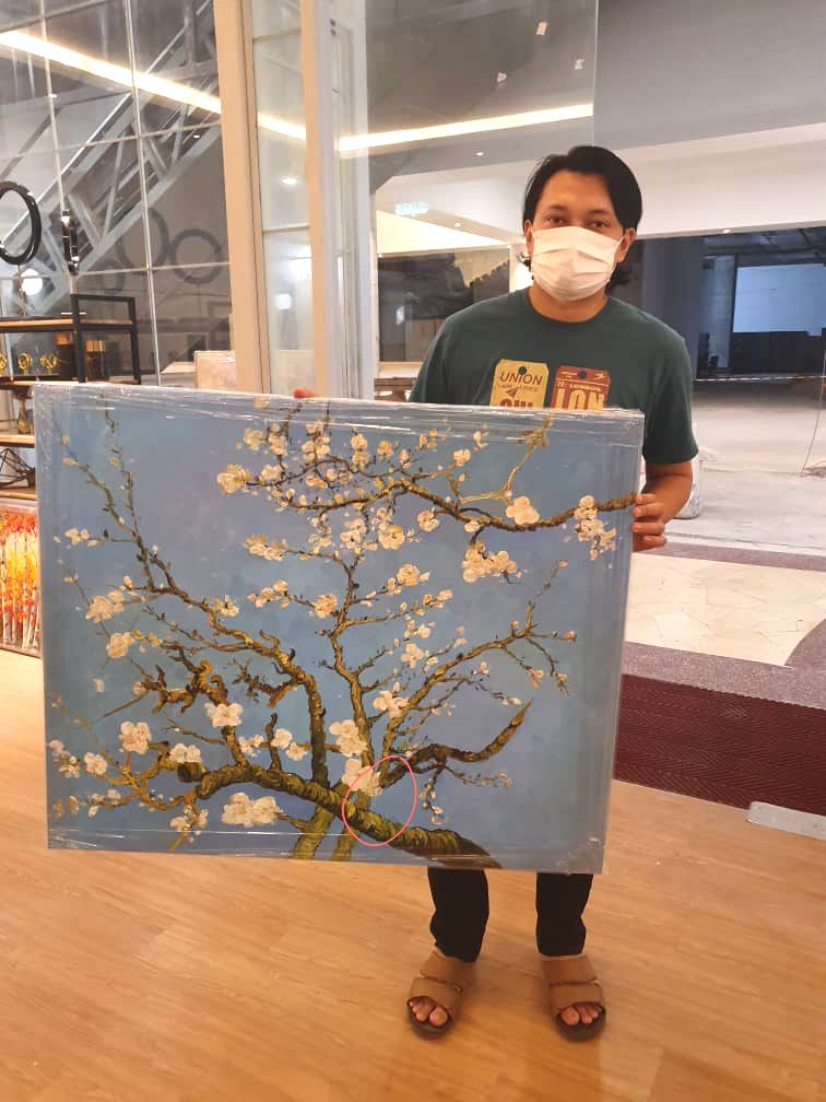Affordable Custom Made Hand-painted Blossoming Almond Tree by Vincent Van Gogh Oil Painting In Malaysia Office/ Home @ ArtisanMalaysia.comPicture