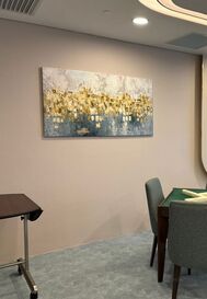Affordable Custom Made Hand-painted Modern Minimalist Blue and Gold Abstract Oil Painting In Malaysia Office/ Home @ ArtisanMalaysia.com