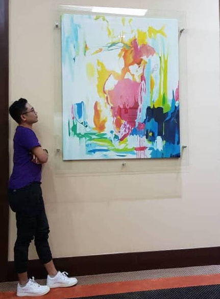 Affordable Custom Made Colourful Abstract Oil Painting On Canvas In Malaysia