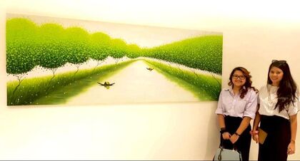 Affordable Custom Made Green Scenery Vietnamese Oil Painting Made On Canvas In Malaysia @ ArtisanMalaysia.com