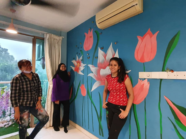 Affordable Flora/ Flower Mural Art In Malaysia