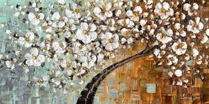 Affordable Custom Made Hand-painted Modern Textured Flower Oil Painting In Malaysia Office/ Home @ ArtisanMalaysia.com