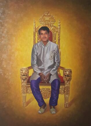Affordable Custom Made Commissioned Portrait Oil Painting Made On Canvas In Malaysia Office/ Home @ ArtisanMalaysia.com