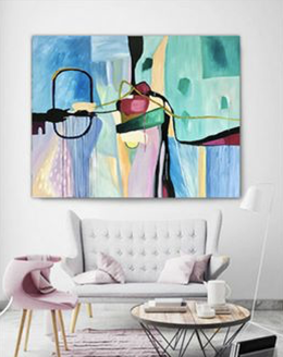 Affordable Modern Vibrant Abstract Handmade Oil Painting In Malaysia Office/ Home @ ArtisanMalaysia.com