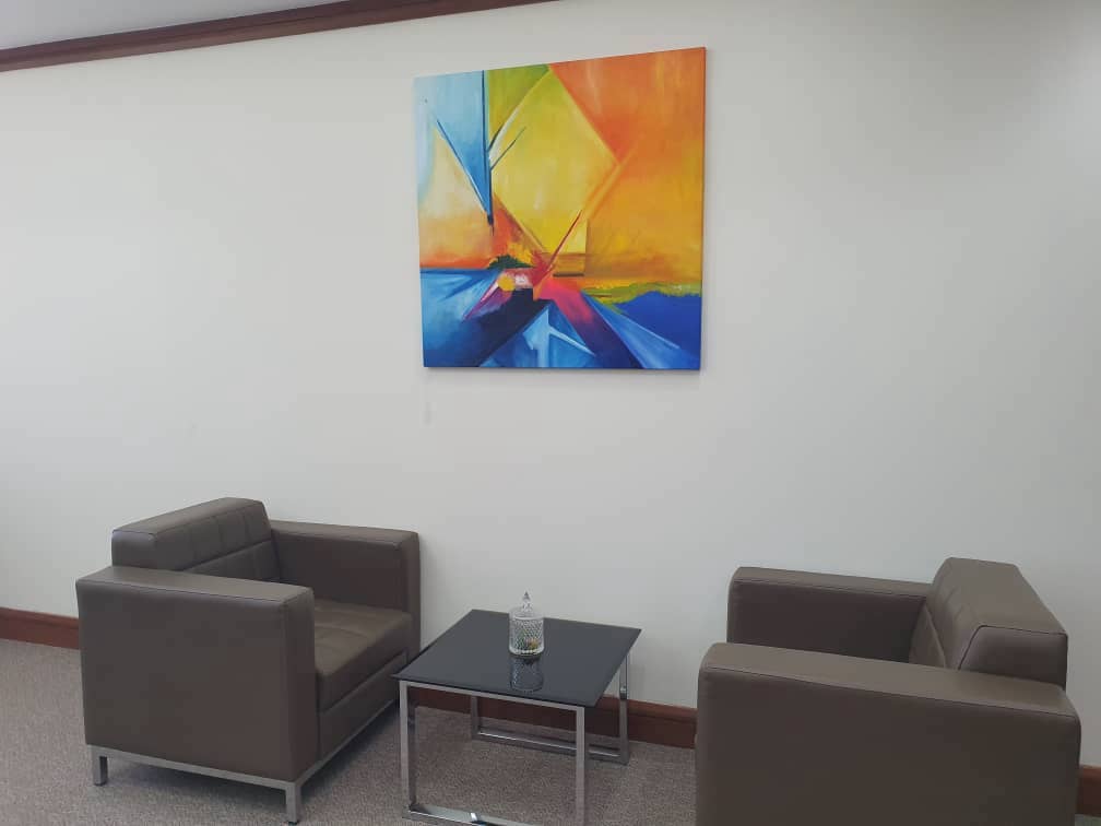 Affordable Custom Made  Colourful Abstract Oil Painting On Canvas  In Malaysia