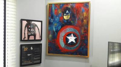 Affordable Custom Made Marvel Captain America Portrait Oil Painting On Canvas  In Malaysia
