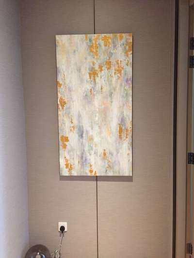 Affordable Custom Made  Minimalist Gold Abstract Oil Painting On Canvas In Malaysia