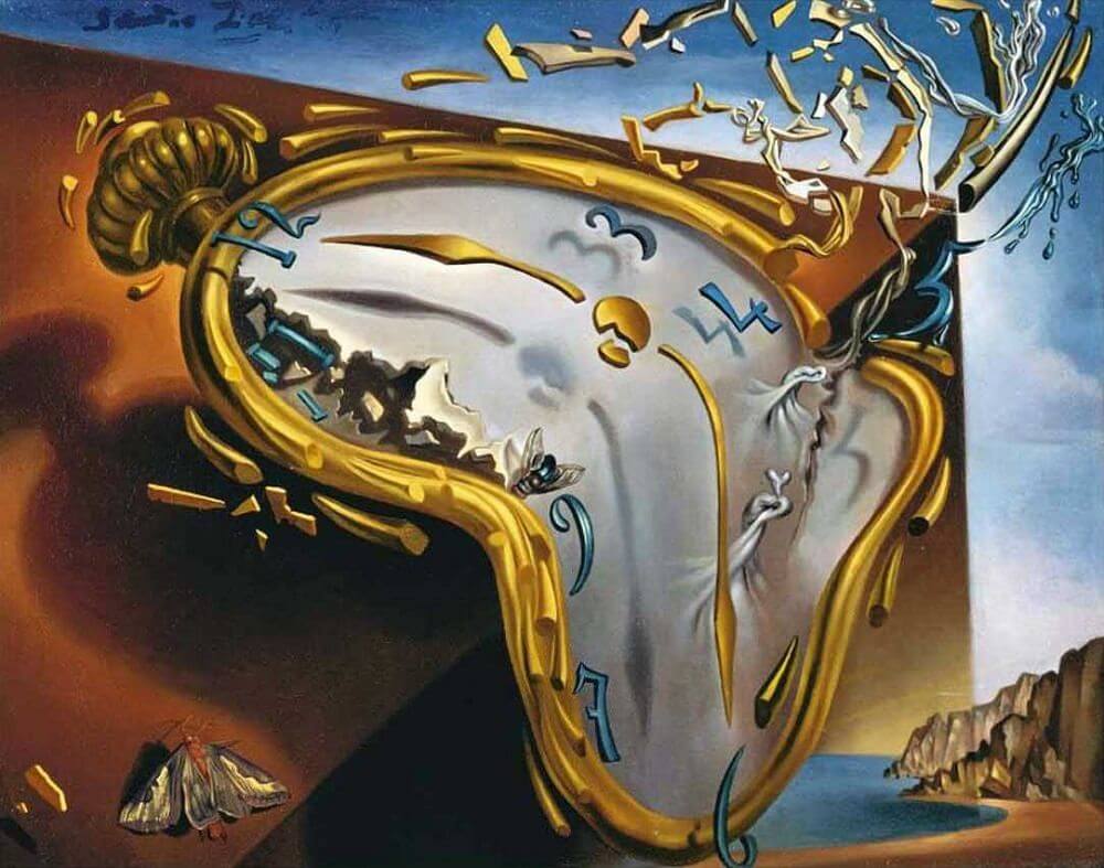 Affordable Custom Made Hand-painted Melting Watch, 1954 by Salvador Dali Oil Painting In Malaysia Office/ Home @ ArtisanMalaysia.com