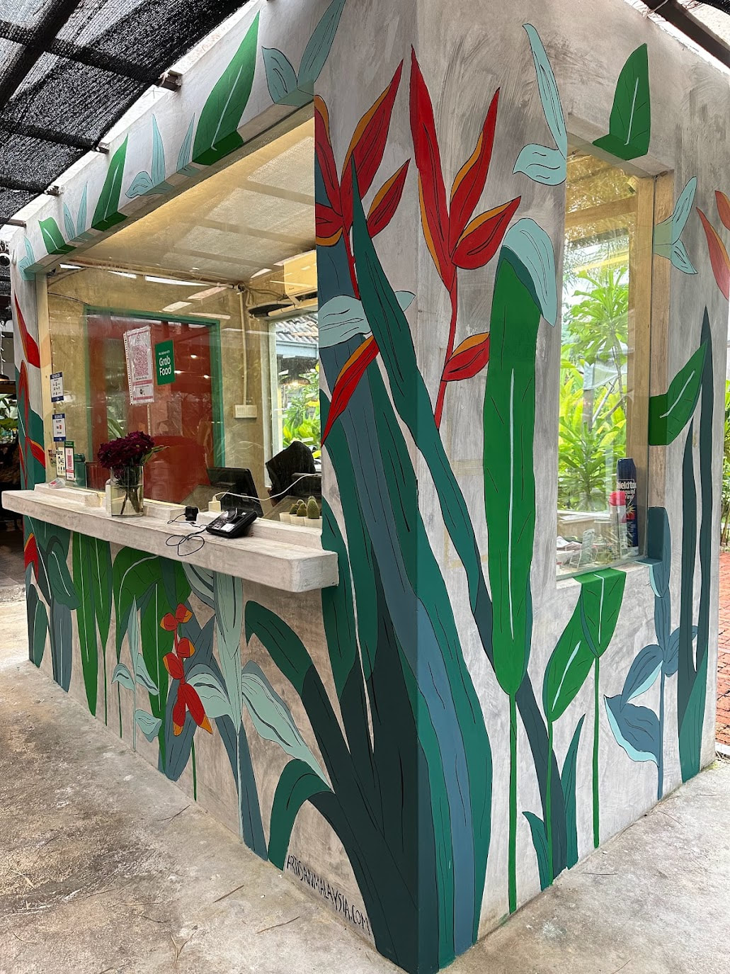 Affordable Custom Made Hand-painted Modern Tropical Mural Wall Art In Malaysia Office/ Home @ ArtisanMalaysia.com
