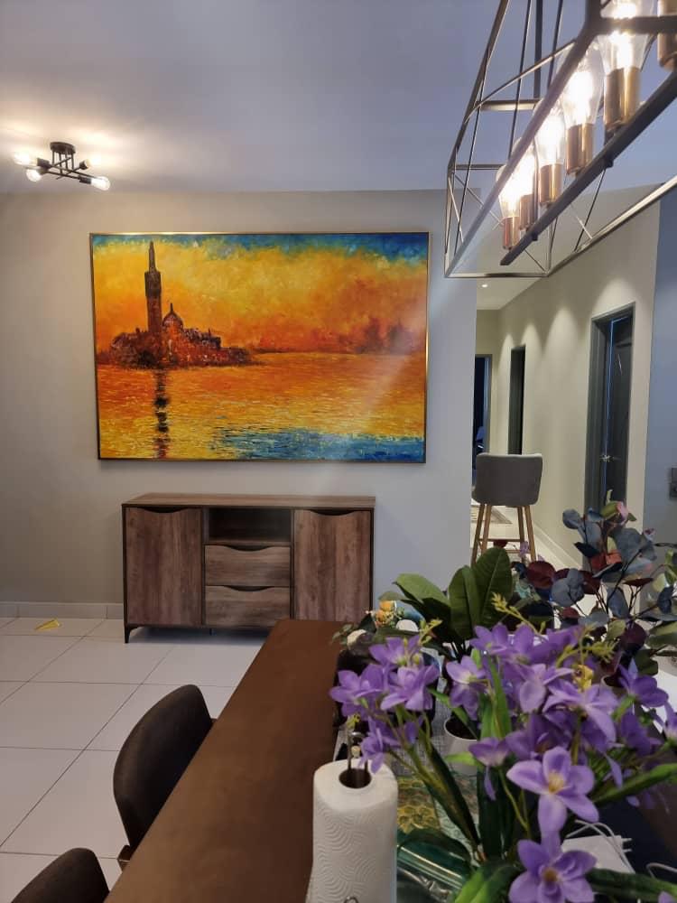 Affordable Custom Made Hand-painted San Giorgio Maggiore at Twilight By Monet Oil Painting In Malaysia Office/ Home @ ArtisanMalaysia.com