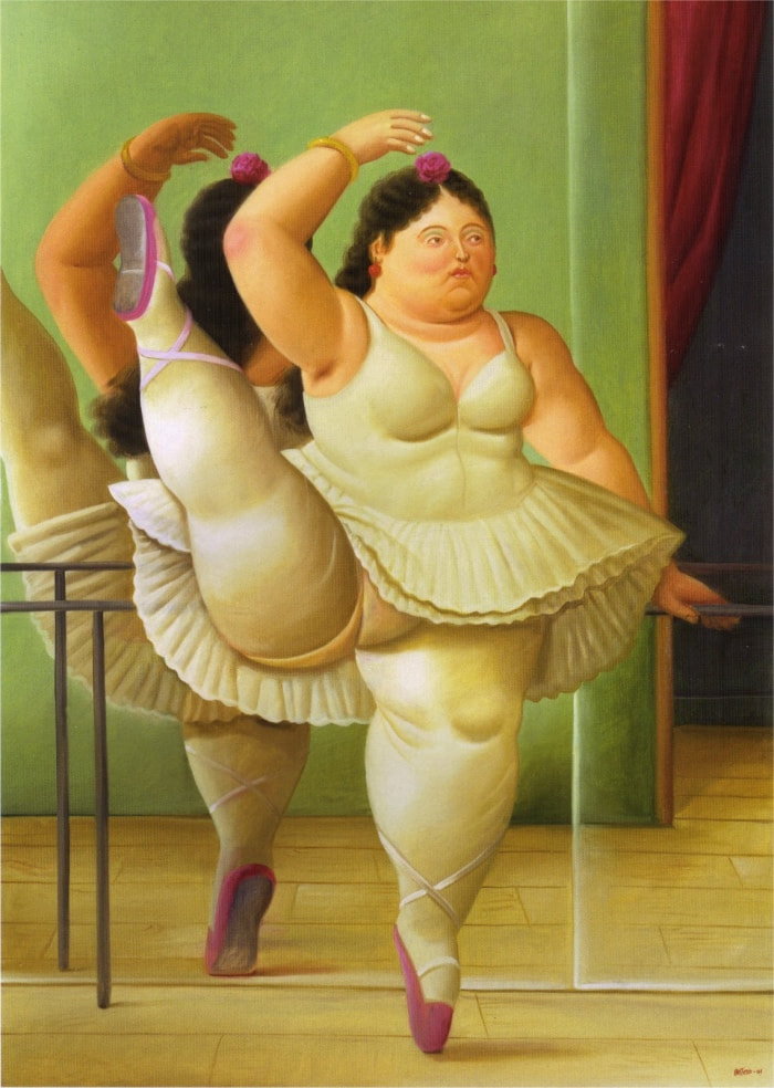 Affordable Custom Made Hand-painted Captivating Timeless Contemporary ​ Dancers at the Bar by Fernando Botero Oil Painting In Malaysia Office/ Home @ ArtisanMalaysia.com