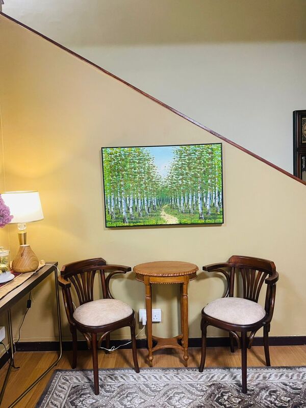 Affordable Custom Made Hand-painted Textured Green Scenery Oil Painting In Malaysia Office/ Home