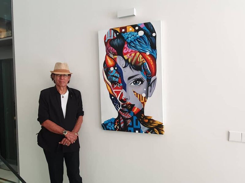 Affordable Custom Made Hand-painted Artistic Mid-Century Modern Stunning Audrey Of Mulberry Tristan Eaton Street Girl Art Oil Painting In Malaysia Office/ Home @ ArtisanMalaysia.com
