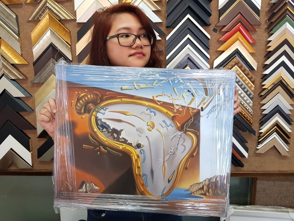 Affordable Custom Made Hand-painted Contemporary Captivating Timeless Melting Watch, 1954 by Salvador Dali Oil Painting In Malaysia Office/ Home @ ArtisanMalaysia.com