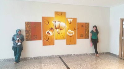 Affordable Contemporary 5 Panels Flowers Oil Painting Made On Canvas In Malaysia Office/ Home @ ArtisanMalaysia.com