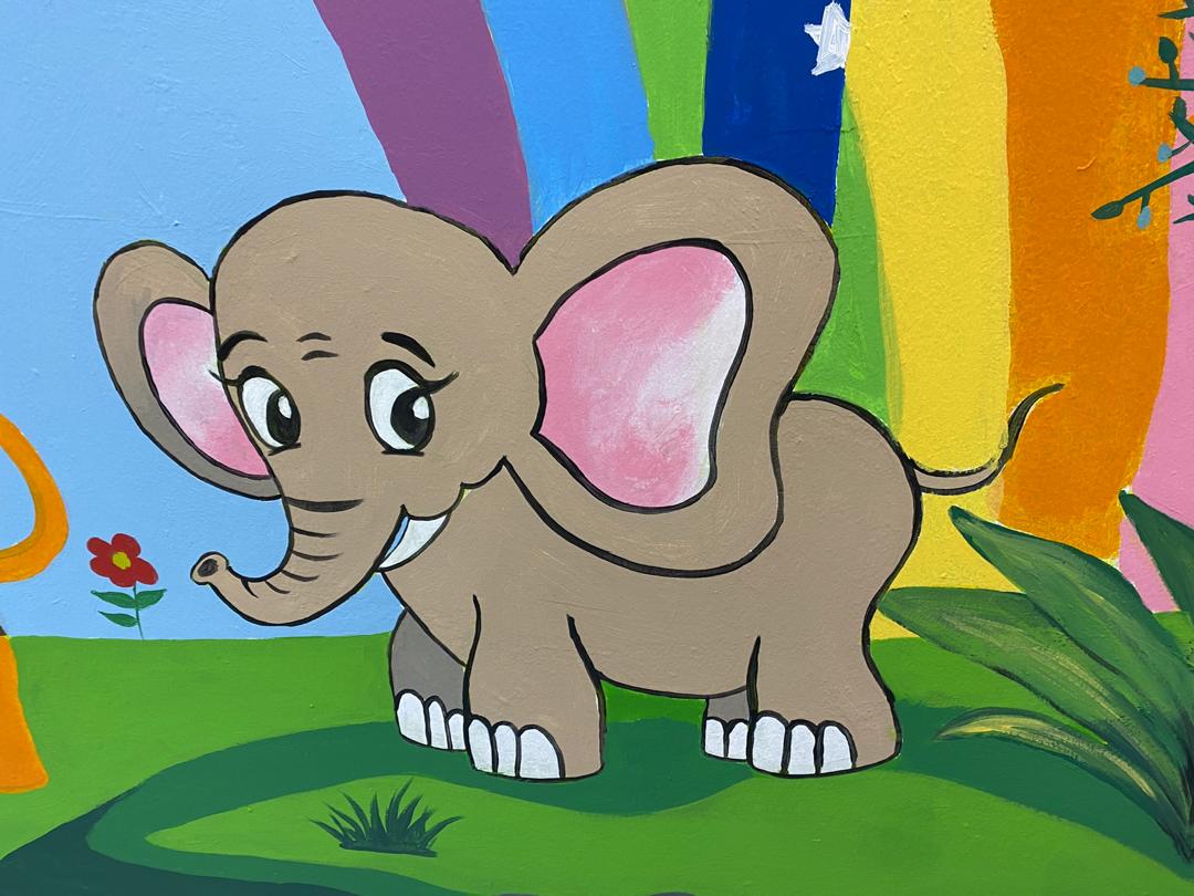 Affordable Elephant Animal Kids Mural Art In Malaysia