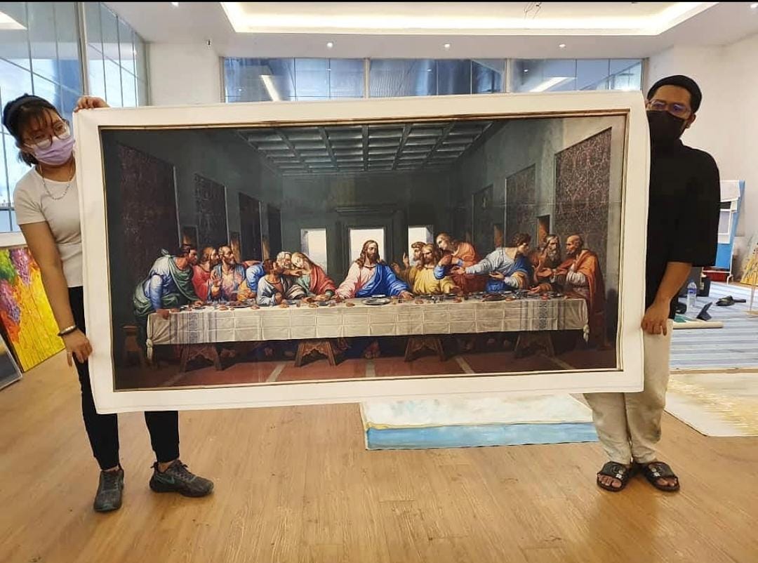 Affordable Custom Made Hand-painted Captivating Timeless The Last Supper by Leonardo da Vinci Oil Painting In Malaysia Office/ Home @ ArtisanMalaysia.com