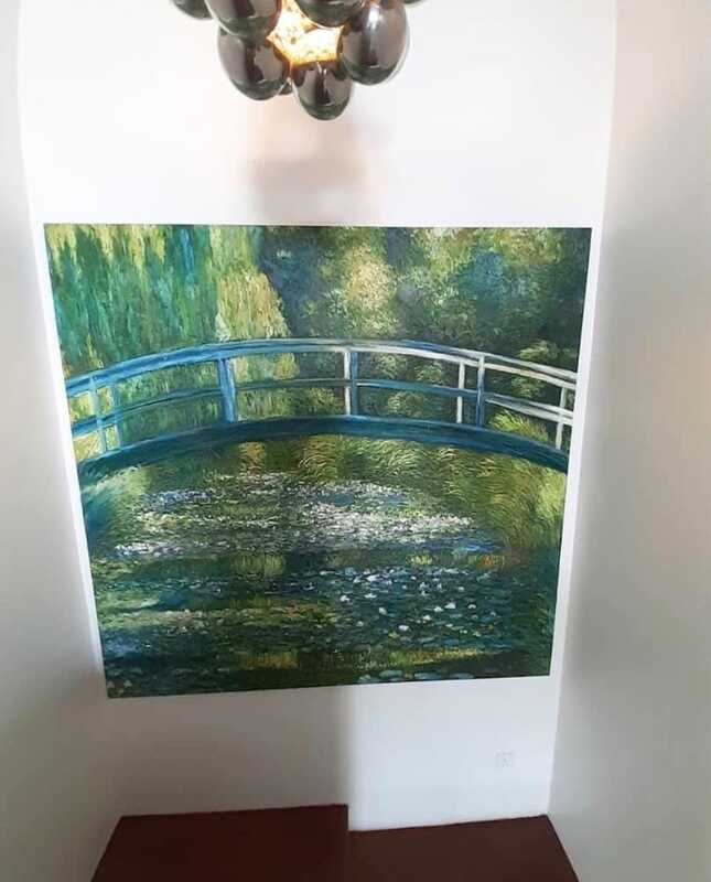 Affordable Custom Made Hand-painted Captivating Contemporary Timeless  Water Lilies Over the Bridge By Monet Oil Painting In Malaysia Office/ Home @ ArtisanMalaysia.com