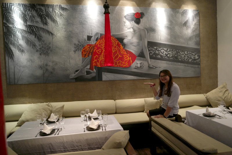 Affordable Asian Vietnamese Lady in Red Mural Art on Wall in Malaysia/SIngapore