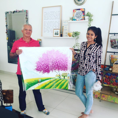 Custom Made Vietnamese Oil Painting In Malaysia Office